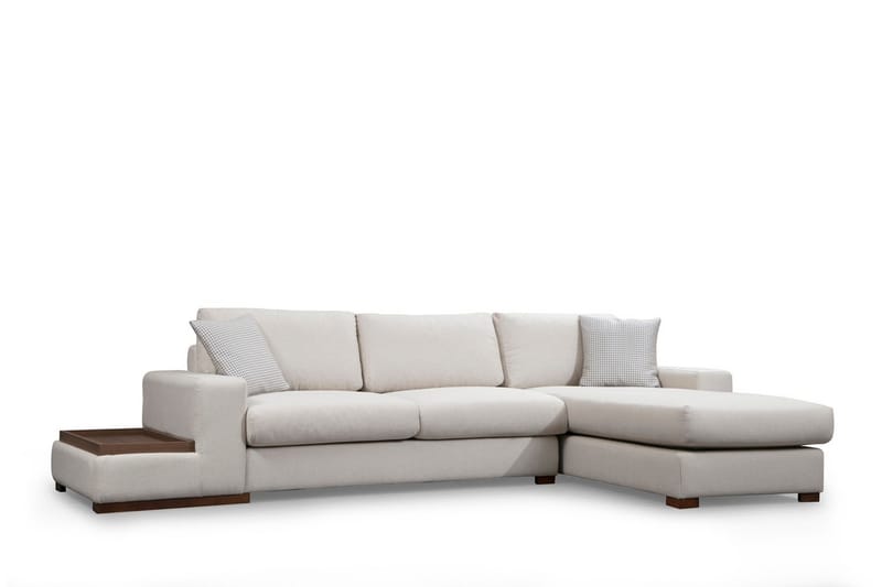 Huelva Høyrevendt L-formet Sofa med Sjeselong 312 cm i Stoff - Beige - Møbler - Sofaer - Sofaer med sjeselong