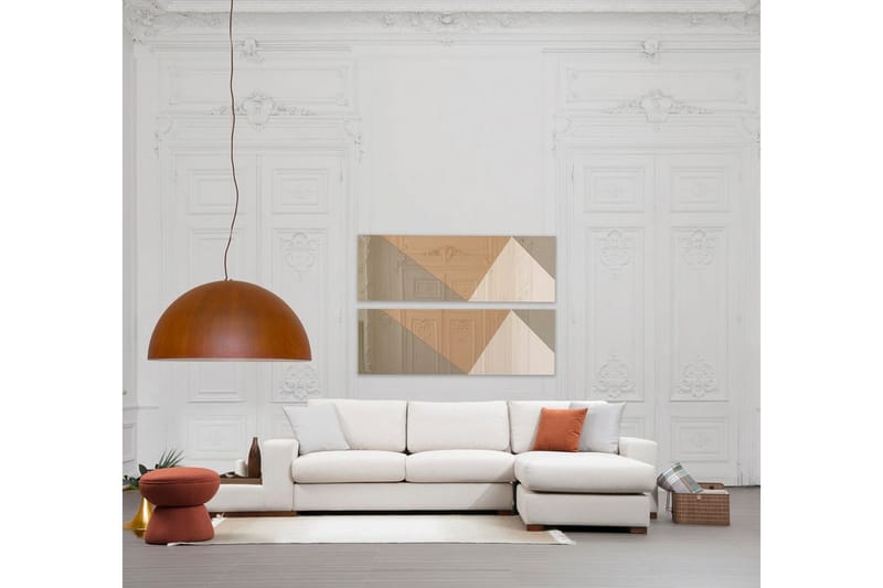 Huelva Høyrevendt L-formet Sofa med Sjeselong 312 cm i Stoff - Beige - Møbler - Sofaer - Sofaer med sjeselong