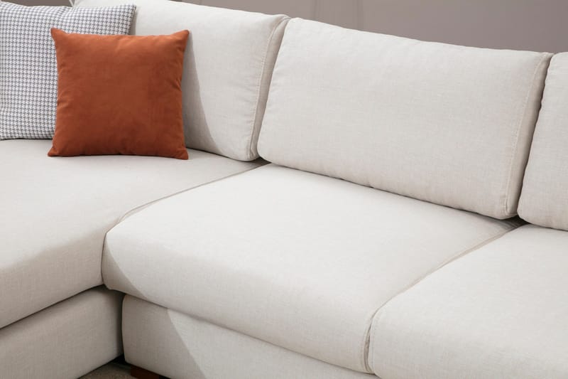 Huelva Høyrevendt L-formet Sofa med Sjeselong 312 cm i Stoff - Beige - Møbler - Sofaer - Sofaer med sjeselong