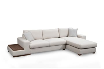 Huelva Høyrevendt L-formet Sofa med Sjeselong 312 cm i Stoff - Beige - Møbler - Sofaer - Sofaer med sjeselong