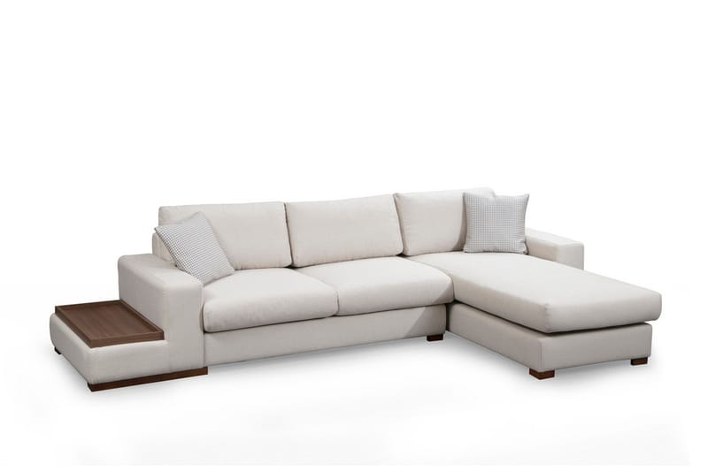Huelva Høyrevendt L-formet Sofa med Sjeselong 312 cm i Stoff - Beige - Møbler - Sofaer - Sofaer med sjeselong