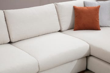 Huelva Høyrevendt L-formet Sofa med Sjeselong 312 cm i Stoff - Beige - Møbler - Sofaer - Sofaer med sjeselong