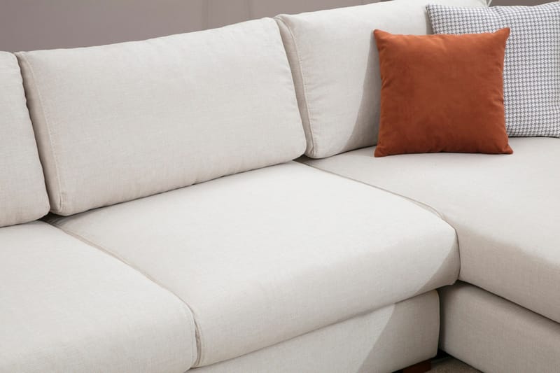 Huelva Høyrevendt L-formet Sofa med Sjeselong 312 cm i Stoff - Beige - Møbler - Sofaer - Sofaer med sjeselong