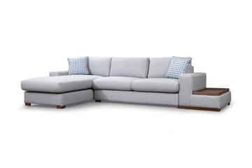 Huelva Venstrevendt L-formet Sofa med Sjeselong 332 cm i Stoff - Grå - Møbler - Sofaer - Sofaer med sjeselong