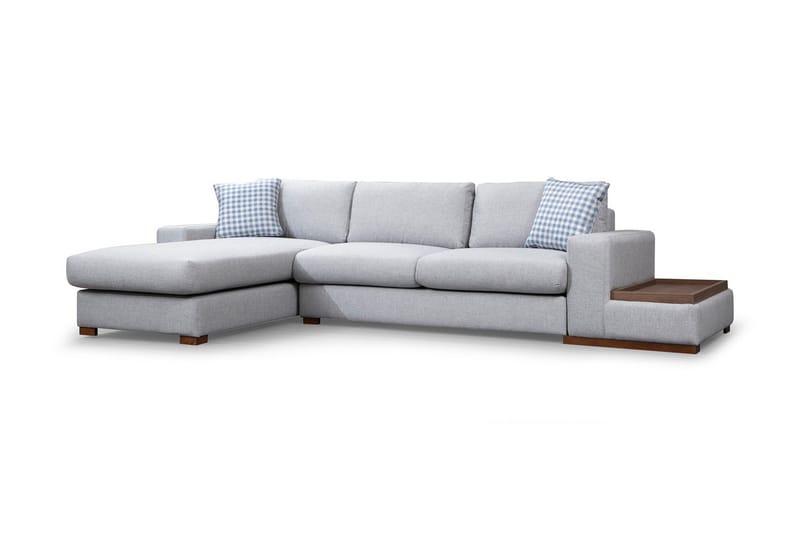 Huelva Venstrevendt L-formet Sofa med Sjeselong 332 cm i Stoff - Grå - Møbler - Sofaer - Sofaer med sjeselong