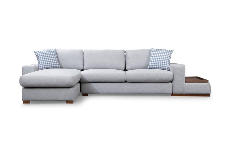 Huelva Venstrevendt L-formet Sofa med Sjeselong 332 cm i Stoff, Grå