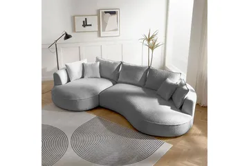 Hungirr Sofa med divan 4-seter - Grå - Møbler - Sofaer - Sofaer med sjeselong - 4 seters sofa med divan