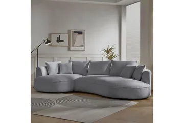 Hungirr Sofa med divan 4-seter - Grå - Møbler - Sofaer - 4 seter sofa