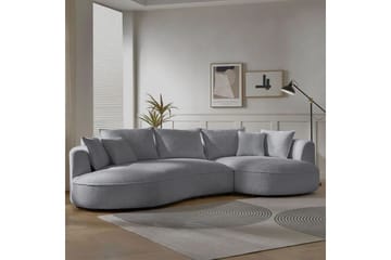 Hungirr Sofa med divan 4-seter - Grå - Møbler - Sofaer - Sofaer med sjeselong - 4 seters sofa med divan