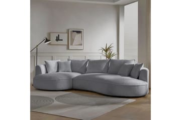 Hungirr Sofa med divan 4-seter - Grå - Møbler - Sofaer - Sofaer med sjeselong - 4 seters sofa med divan