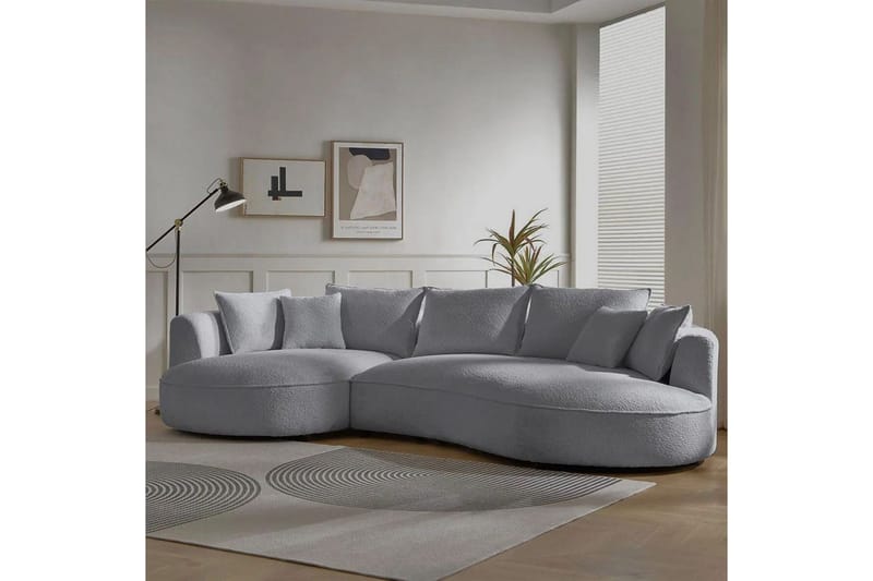 Hungirr Sofa med divan 4-seter - Grå - Møbler - Sofaer - Sofaer med sjeselong - 4 seters sofa med divan