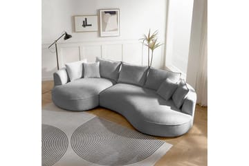 Hungirr Sofa med divan 4-seter - Grå - Møbler - Sofaer - Sofaer med sjeselong - 4 seters sofa med divan