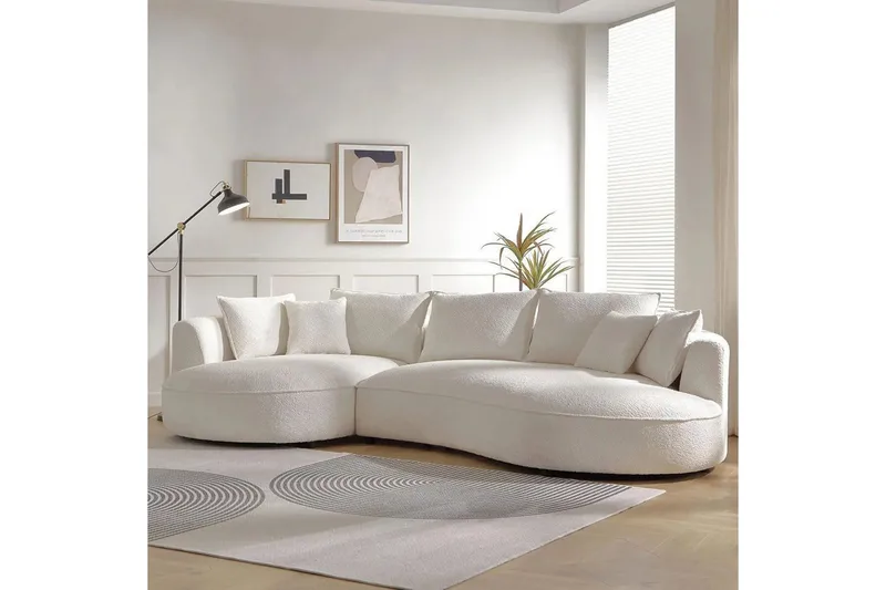 Hungirr Sofa med divan 4-seter - Hvit - Møbler - Sofaer - 4 seter sofa