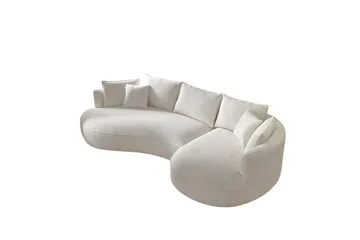 Hungirr Sofa med divan 4-seter - Hvit - Møbler - Sofaer - 4 seter sofa