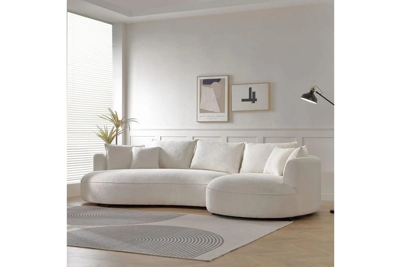 Hungirr Sofa med divan 4-seter - Hvit - Møbler - Sofaer - 4 seter sofa