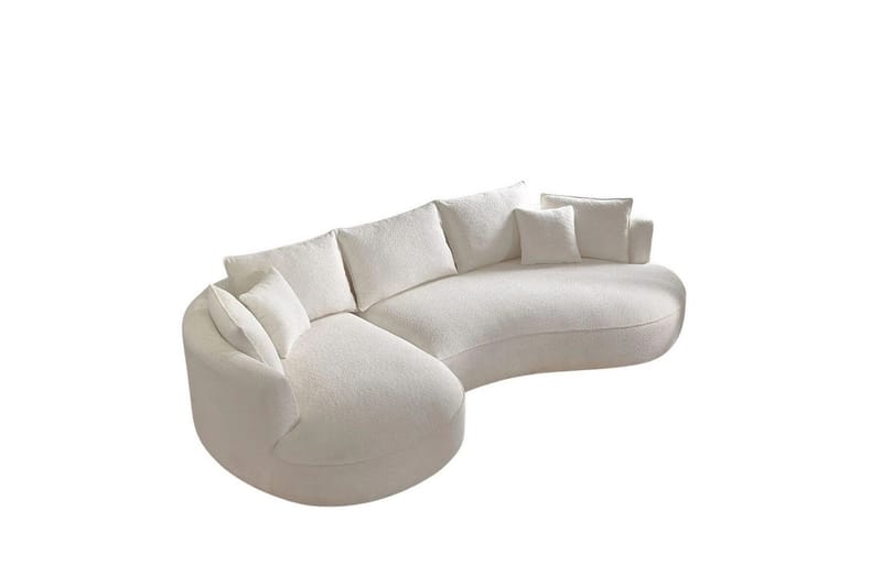 Hungirr Sofa med divan 4-seter - Hvit - Møbler - Sofaer - Sofaer med sjeselong - 4 seters sofa med divan