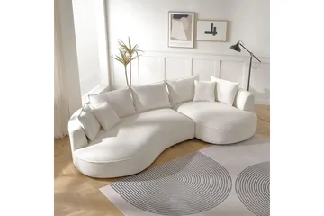 Hungirr Sofa med divan 4-seter - Hvit - Møbler - Sofaer - 4 seter sofa