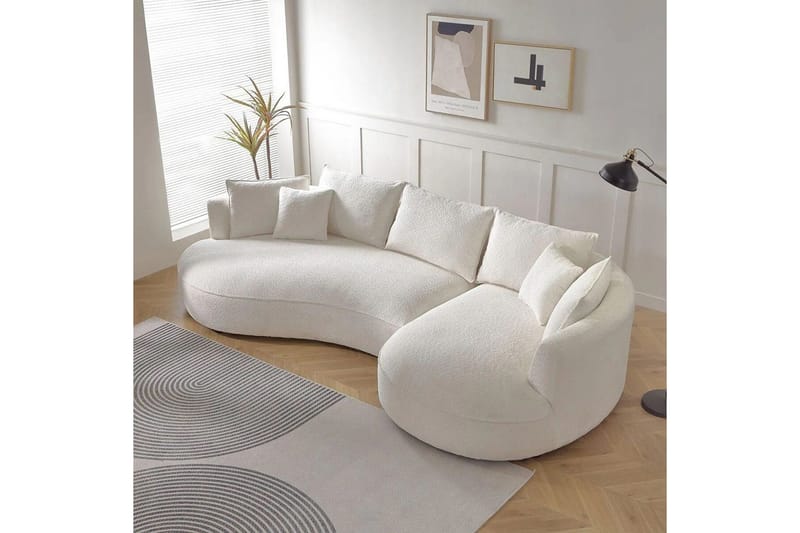 Hungirr Sofa med divan 4-seter - Hvit - Møbler - Sofaer - 4 seter sofa
