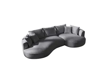 Hungirr Sofa med divan 4-seter - Mørkgrå - Møbler - Sofaer - Sofaer med sjeselong - 4 seters sofa med divan