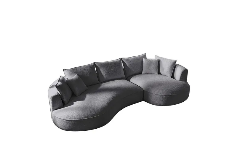 Hungirr Sofa med divan 4-seter - Mørkgrå - Møbler - Sofaer - Sofaer med sjeselong - 4 seters sofa med divan
