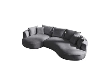 Hungirr Sofa med divan 4-seter - Mørkgrå - Møbler - Sofaer - Sofaer med sjeselong - 4 seters sofa med divan