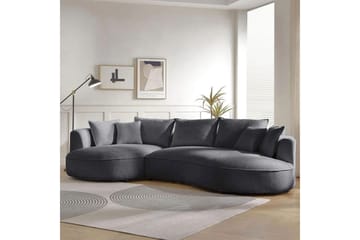 Hungirr Sofa med divan 4-seter - Mørkgrå - Møbler - Sofaer - Sofaer med sjeselong - 4 seters sofa med divan