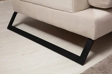 Jaraad Divansofa Høyre - Beige/Svart - Møbler - Sofaer - Sofaer med sjeselong - 4 seters sofa med divan