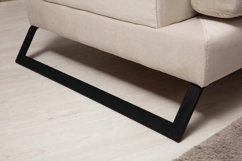 Jaraad Divansofa Høyre - Beige/Svart - Møbler - Sofaer - Sofaer med sjeselong - 4 seters sofa med divan