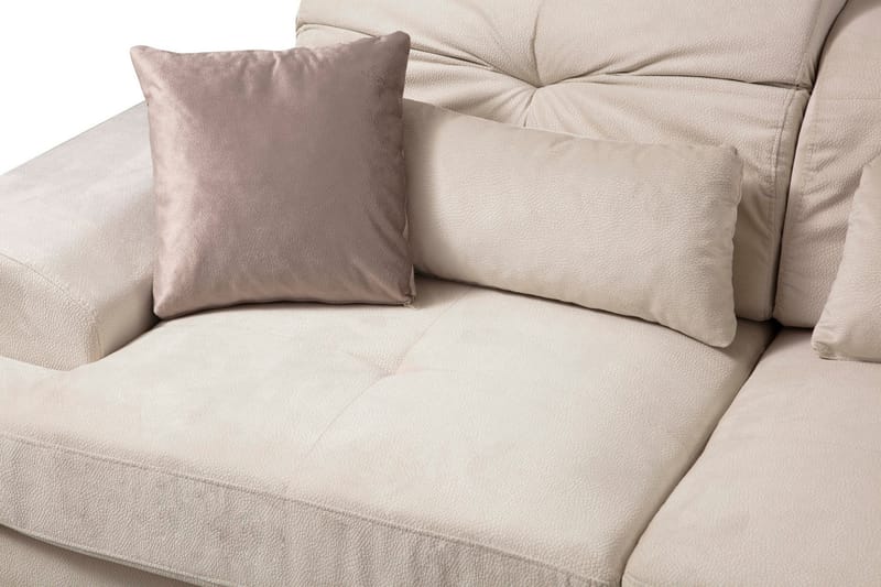 Jaraad Divansofa Høyre - Beige/Svart - Møbler - Sofaer - Sofaer med sjeselong - 4 seters sofa med divan