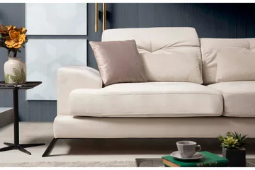 Jaraad Divansofa Høyre - Beige/Svart - Møbler - Sofaer - Sofaer med sjeselong - 4 seters sofa med divan