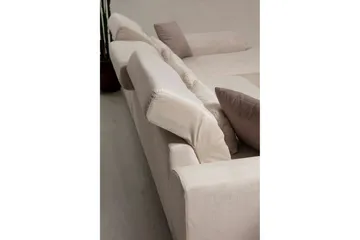Jaraad Divansofa Høyre - Beige/Svart - Møbler - Sofaer - Sofaer med sjeselong - 4 seters sofa med divan