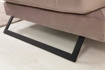 Jaraad Divansofa Venstre - Beige/Svart - Møbler - Sofaer - Sofaer med sjeselong - 4 seters sofa med divan