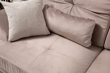 Jaraad Divansofa Venstre - Beige/Svart - Møbler - Sofaer - Sofaer med sjeselong - 4 seters sofa med divan