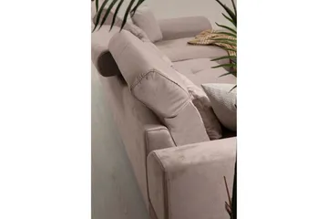 Jaraad Divansofa Venstre - Beige/Svart - Møbler - Sofaer - Sofaer med sjeselong - 4 seters sofa med divan