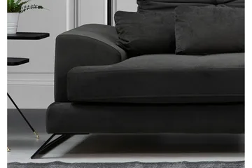 Jaraad Hjørnesofa med Divan Høyre - Svart - Møbler - Sofaer - Sofaer med sjeselong