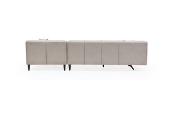 Jivago Divansofa Høyre - Beige/Svart - Møbler - Sofaer - Sofaer med sjeselong - 4 seters sofa med divan