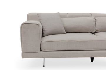Jivago Divansofa Høyre - Beige/Svart - Møbler - Sofaer - Sofaer med sjeselong - 4 seters sofa med divan