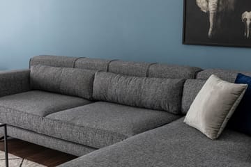 Jivago Divansofa Høyre - Grå/Svart - Møbler - Sofaer - Sofaer med sjeselong - 4 seters sofa med divan