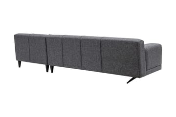 Jivago Divansofa Høyre - Grå/Svart - Møbler - Sofaer - Sofaer med sjeselong - 4 seters sofa med divan