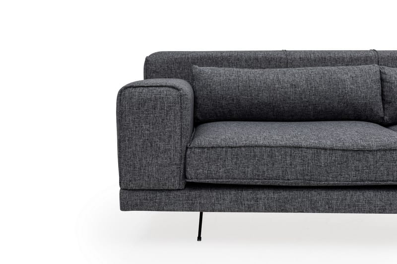 Jivago Divansofa Høyre - Grå/Svart - Møbler - Sofaer - Sofaer med sjeselong - 4 seters sofa med divan