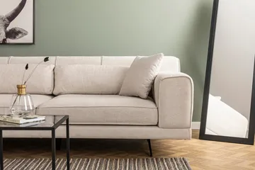 Jivago Divansofa Venstre - Beige/Svart - Møbler - Sofaer - Sofaer med sjeselong - 4 seters sofa med divan