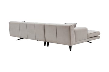 Jivago Divansofa Venstre - Beige/Svart - Møbler - Sofaer - Sofaer med sjeselong - 4 seters sofa med divan
