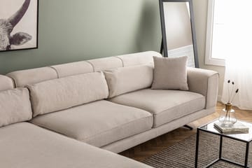 Jivago Divansofa Venstre - Beige/Svart - Møbler - Sofaer - Sofaer med sjeselong - 4 seters sofa med divan