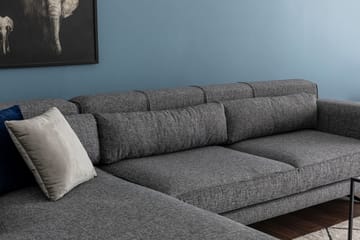 Jivago Divansofa Venstre - Grå/Svart - Møbler - Sofaer - Sofaer med sjeselong - 4 seters sofa med divan