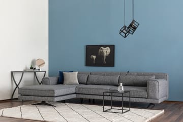 Jivago Divansofa Venstre - Grå/Svart - Møbler - Sofaer - Sofaer med sjeselong - 4 seters sofa med divan