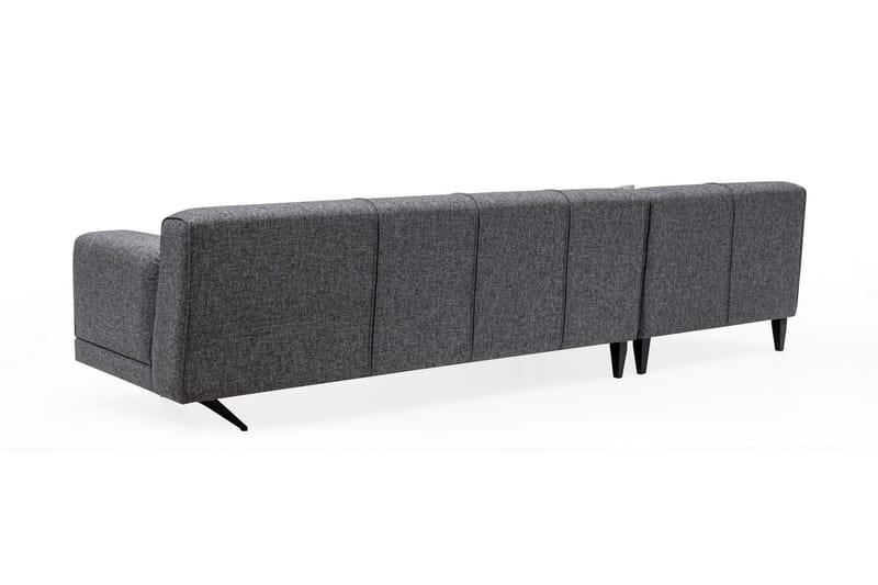 Jivago Divansofa Venstre - Grå/Svart - Møbler - Sofaer - Sofaer med sjeselong - 4 seters sofa med divan