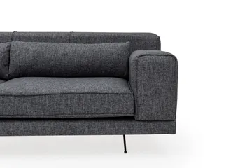 Jivago Divansofa Venstre - Grå/Svart - Møbler - Sofaer - Sofaer med sjeselong - 4 seters sofa med divan