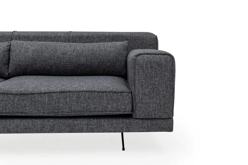 Jivago Divansofa Venstre - Grå/Svart - Møbler - Sofaer - Sofaer med sjeselong - 4 seters sofa med divan