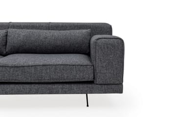 Jivago Divansofa Venstre - Grå/Svart - Møbler - Sofaer - Sofaer med sjeselong - 4 seters sofa med divan