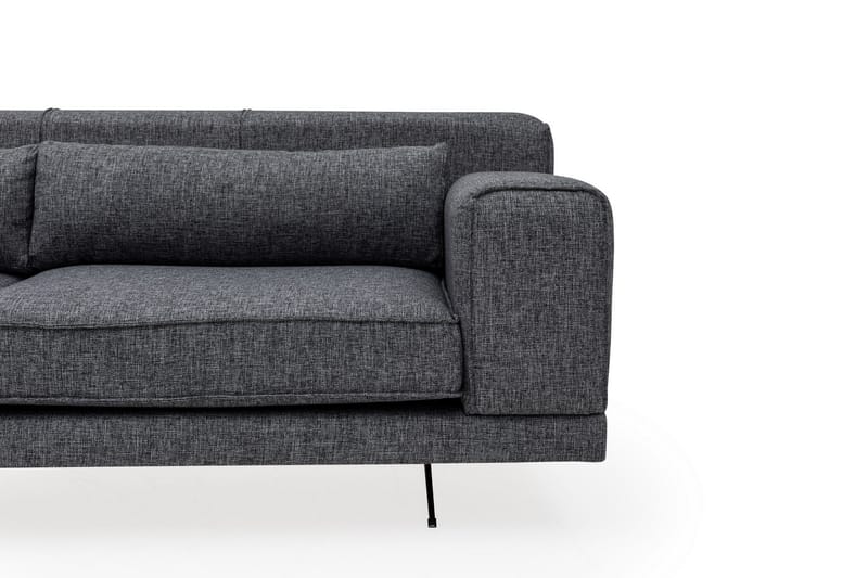 Jivago Divansofa Venstre - Grå/Svart - Møbler - Sofaer - Sofaer med sjeselong - 4 seters sofa med divan